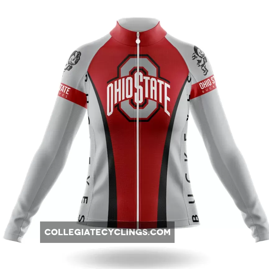 Ohio State Cycling Jersey / Ohio State University - Women's Cycling Kit - Long Sleeve Jersey