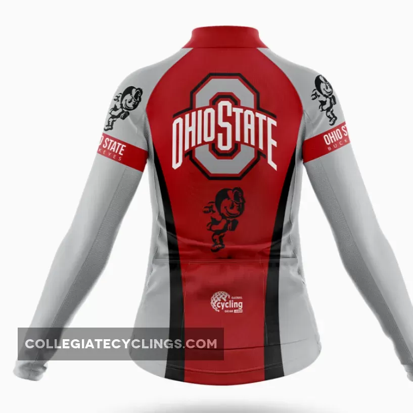 Ohio State Cycling Jersey / Ohio State University - Women's Cycling Kit - Long Sleeve Jersey