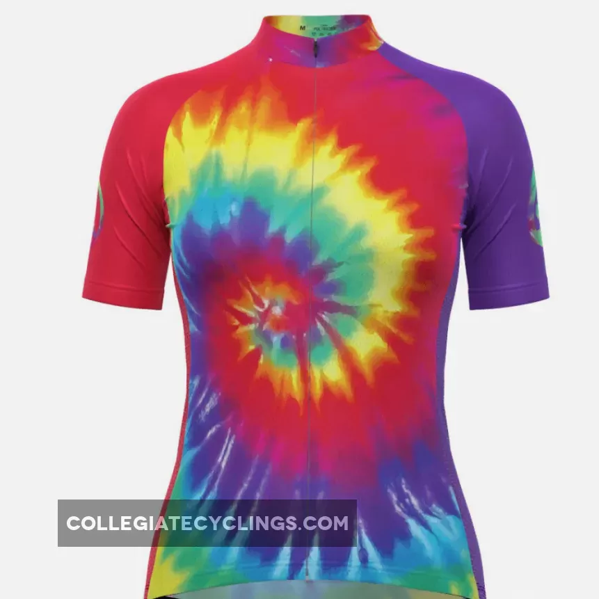 Women's Tie Dye Love & Peace Cycling Jersey Online