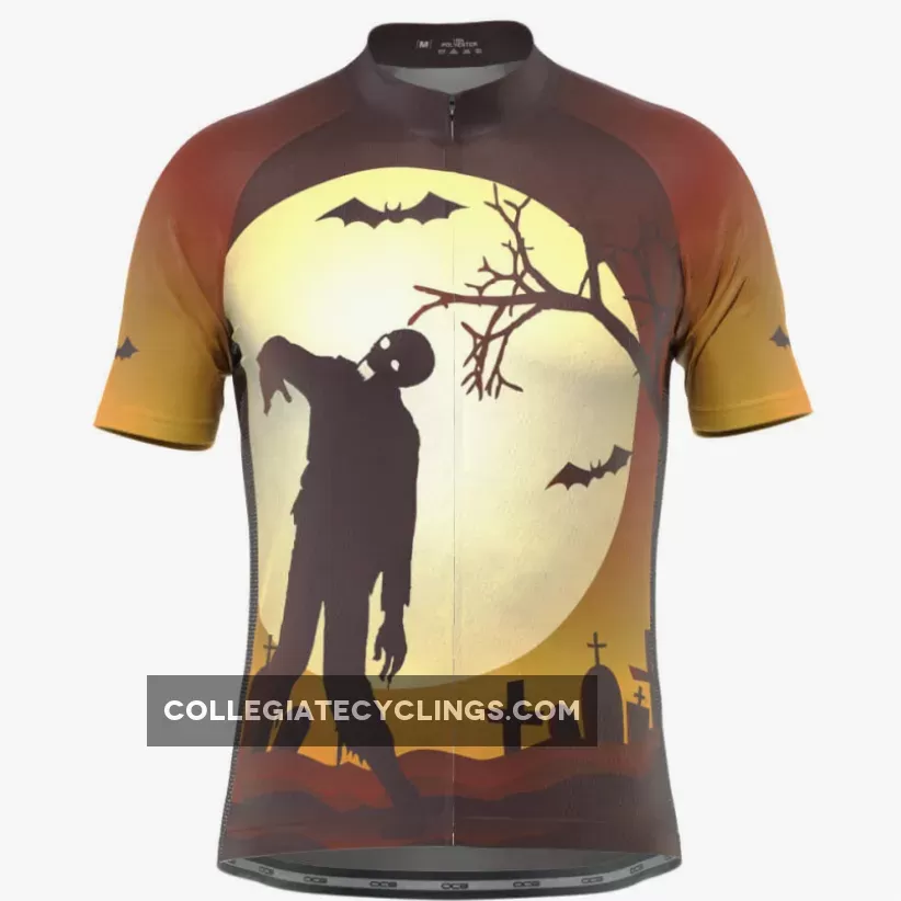 Men's Zombie Graveyard Short Sleeve Cycling Jersey For Sale