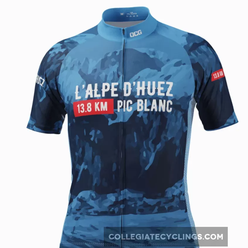 Men's L'Alpe d'Huez Epic Climbs Short Sleeve Cycling Jersey / alpe d huez cycling climb