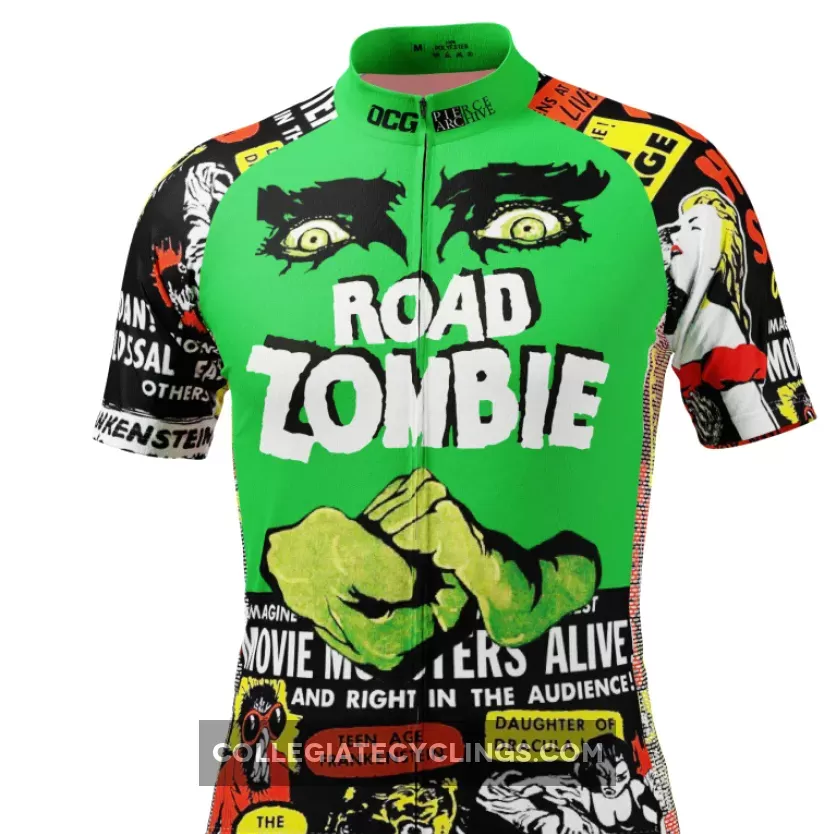 Men's Road Zombie Retro Short Sleeve Cycling Jersey / zombie jersey