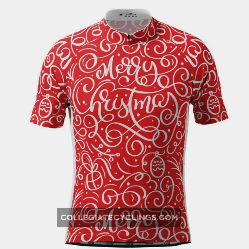 Men's Christmas Swirl Short Sleeve Cycling Jersey For Sale