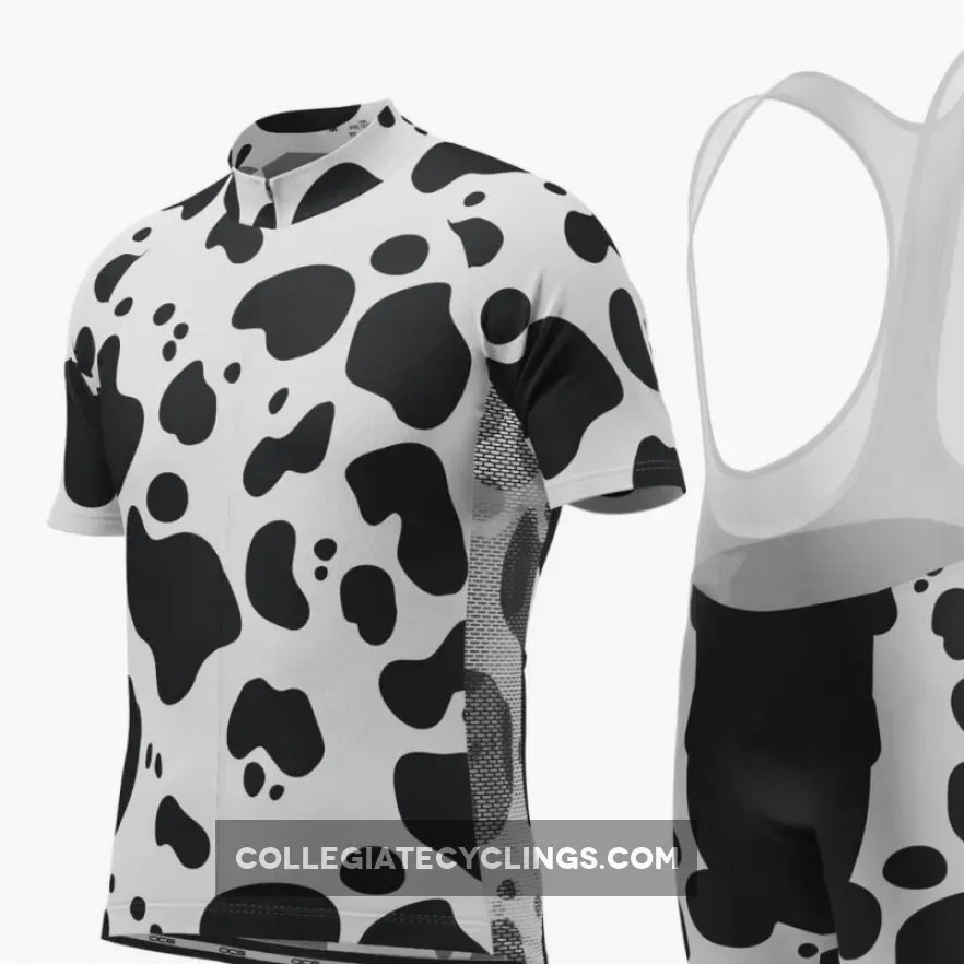 Black Jersey Cow Men's Jersey Cow Short Sleeve Cycling Kit