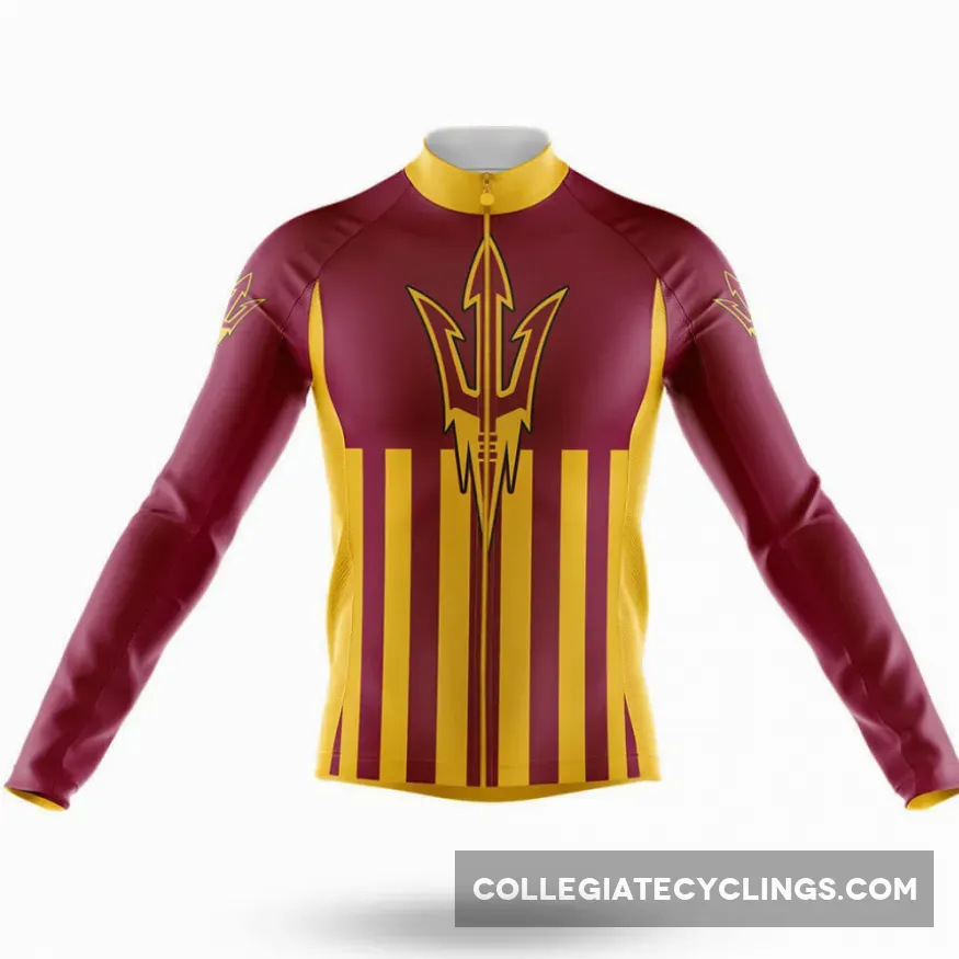 Arizona State University USA Long Sleeve Cycling Jersey