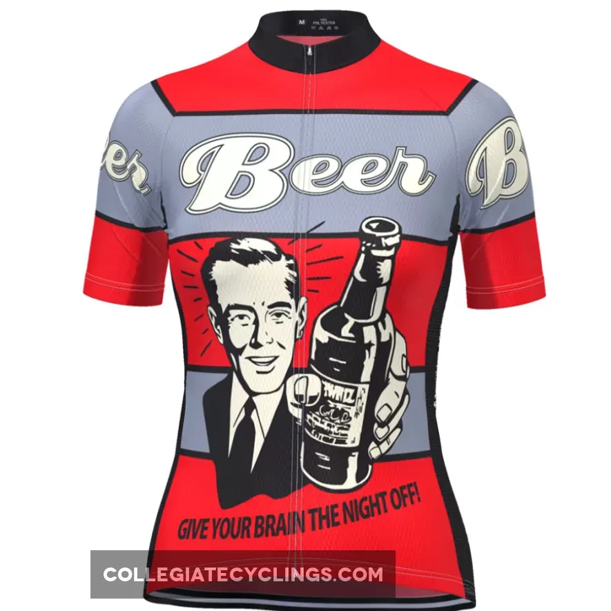 Women's Give Your Brain The Night Off Beer Cycling Jersey