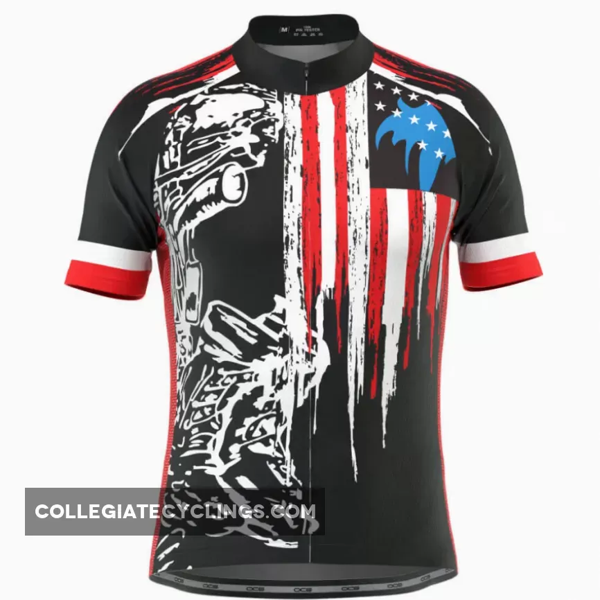 Men's Honor The Fallen Warrior USA Flag Cycling Jersey New Releases