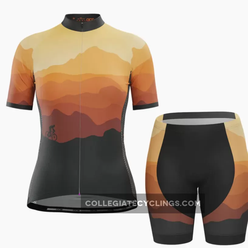 Women's Ride Free Sunset Short Sleeve Cycling Kit For Sale