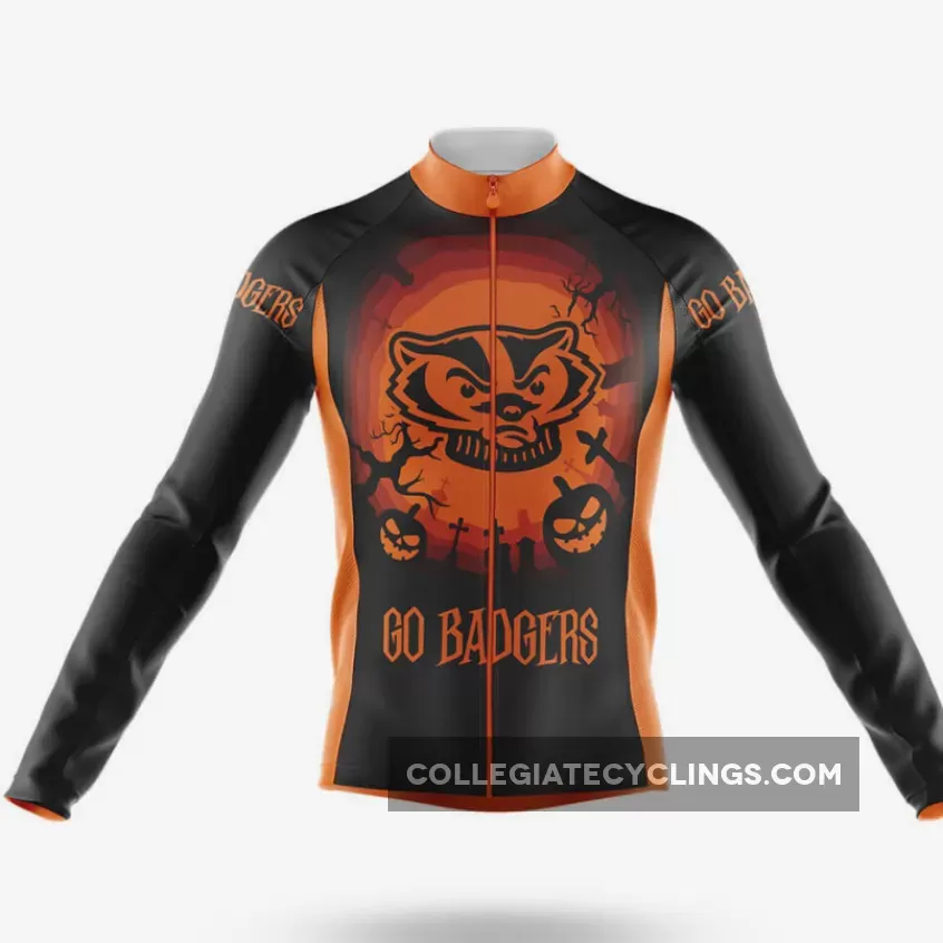 Halloween Badgers Long Sleeve Cycling Jersey Only For Sale