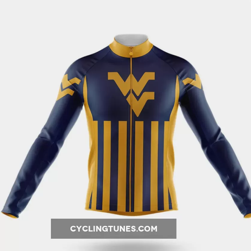 West Virginia University USA Long Sleeve Cycling Jersey