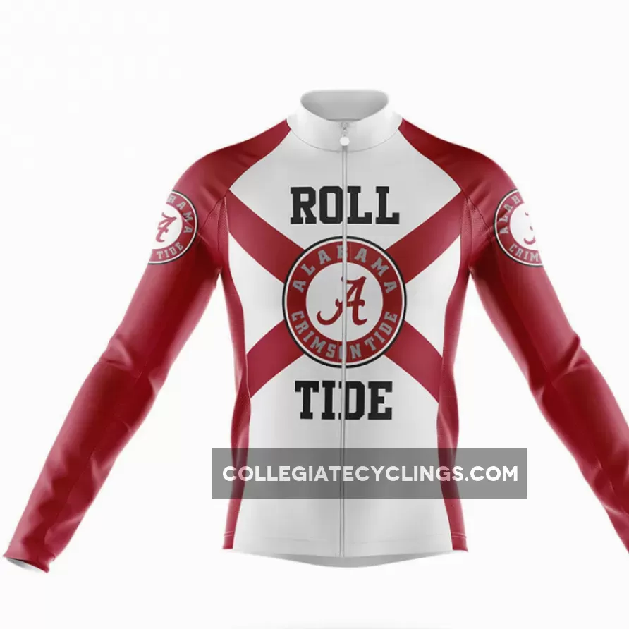 Alabama Crimson Tide Long Sleeve Cycling Jersey For Sale