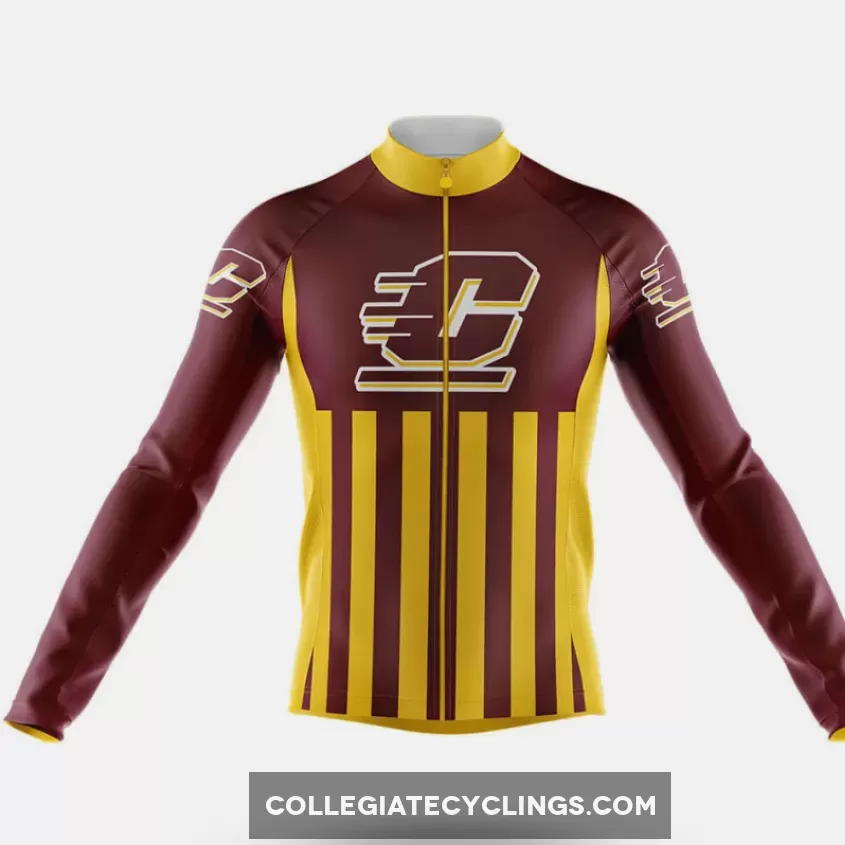 Central Michigan University USA Long Sleeve Cycling Jersey