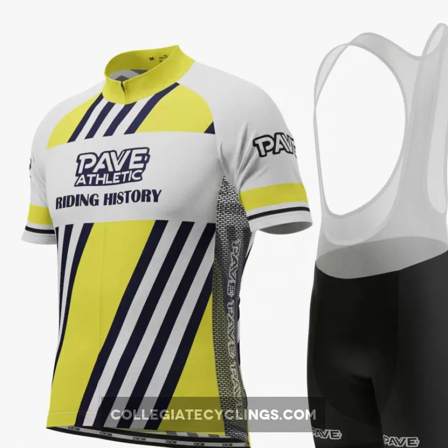 PAVE Athletic Retro Auto Yellow Short Sleeve Cycling Kit Online