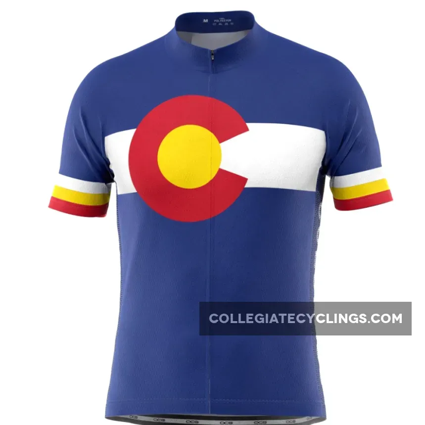 Colorado Cycling Jersey - Men's Colorado USA State Short Sleeve Cycling Jersey