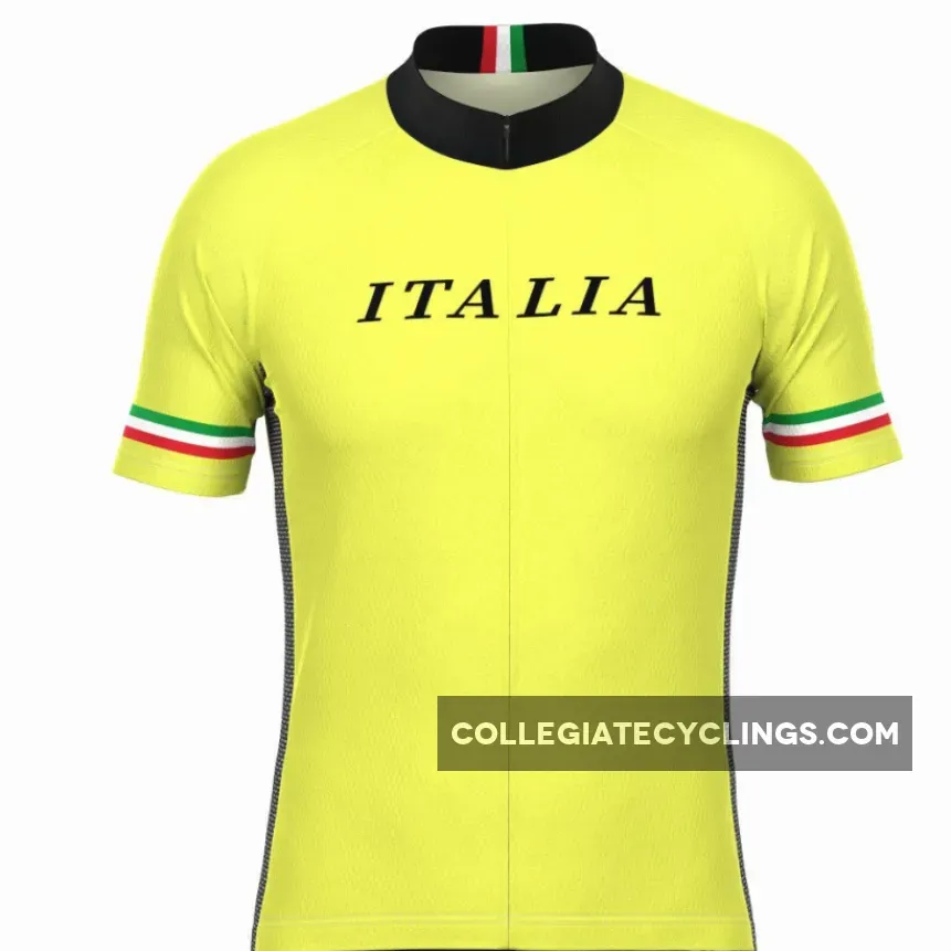 Men's High Visibility Italia Short Sleeve Cycling Jersey - Italia Cycling Jersey