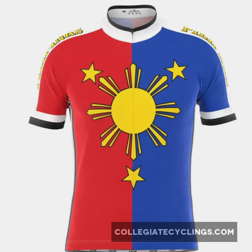 Men's Pilipinas Philippines Flag Short Sleeve Cycling Jersey Online