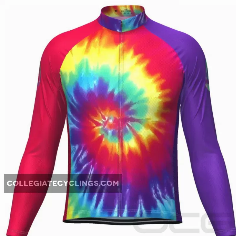 Men's Tie Dye Long Sleeve Cycling Jersey Online