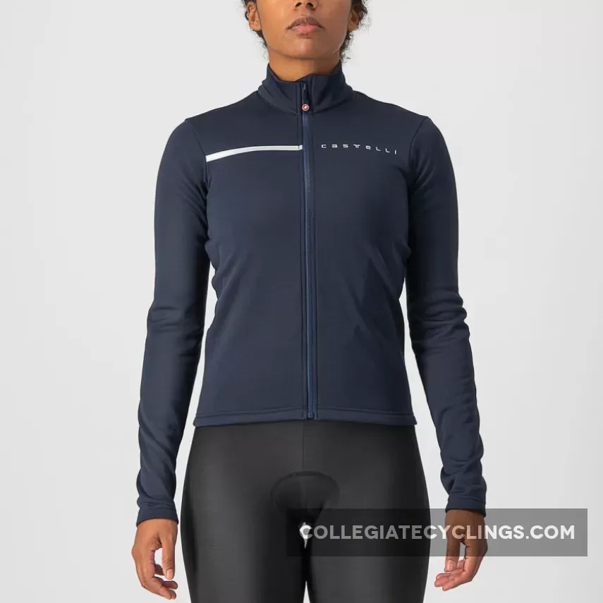 Castelli Sinergia 2 woman long sleeves jersey - Blue grey