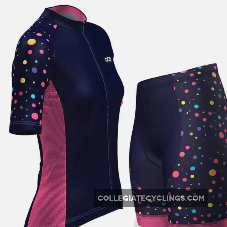 Women's Rainbow Polka Dot Cycling Kit Online