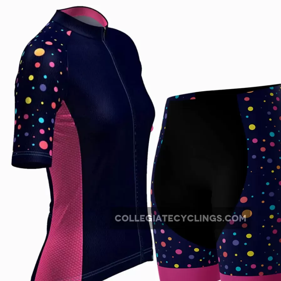 Women's Rainbow Polka Dot Cycling Kit Online