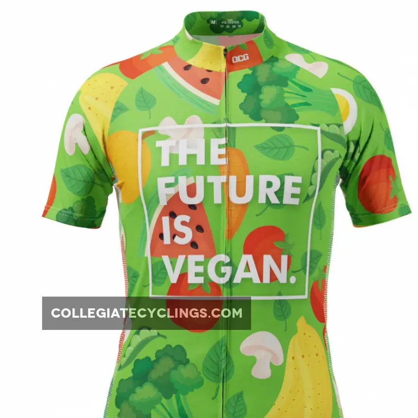 Men's The Future is Vegan Short Sleeve Cycling Jersey #vegan cycling