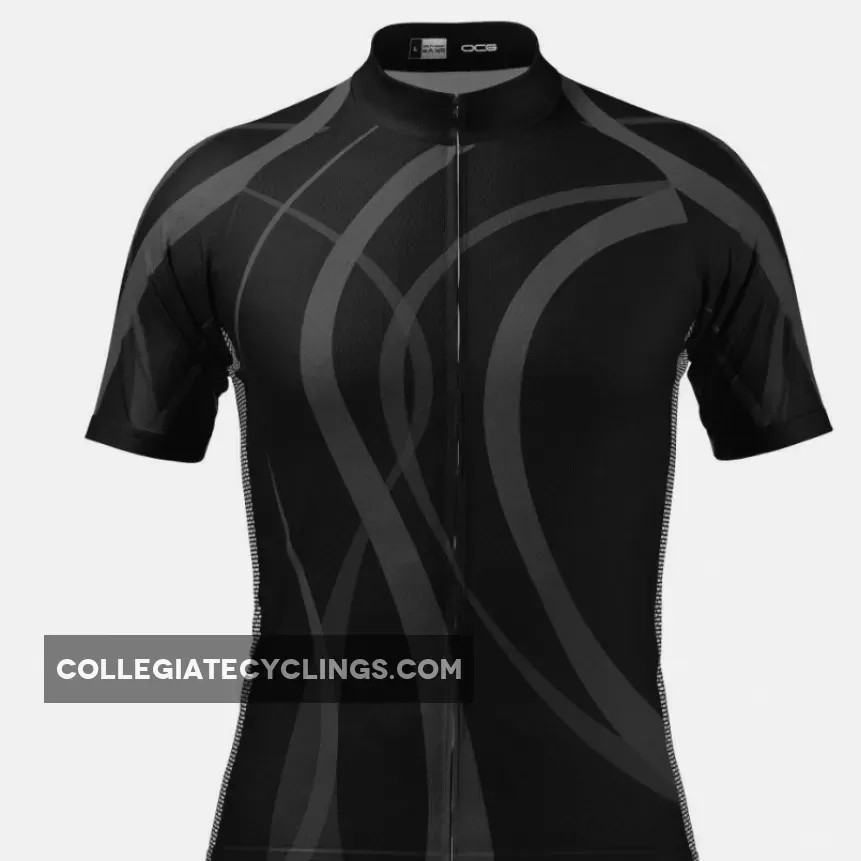 Men's Winding Road Black Cycling Jersey For Sale