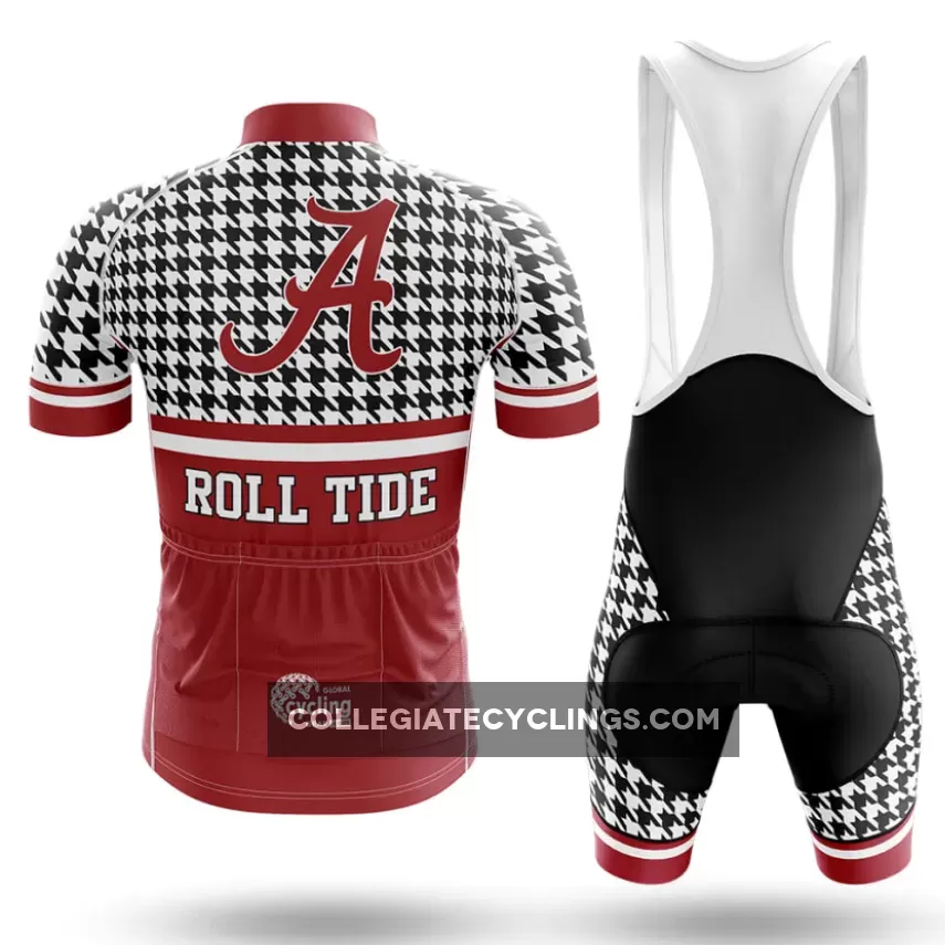 Crimson Tide Houndstooth Pattern Long Sleeve Cycling Jersey Only