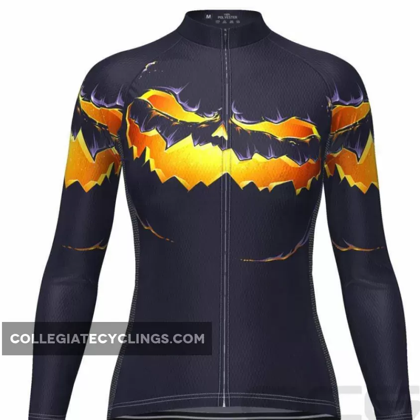 Women's Purple Pumpkin Eater Long Sleeve Cycling Jersey For Sale