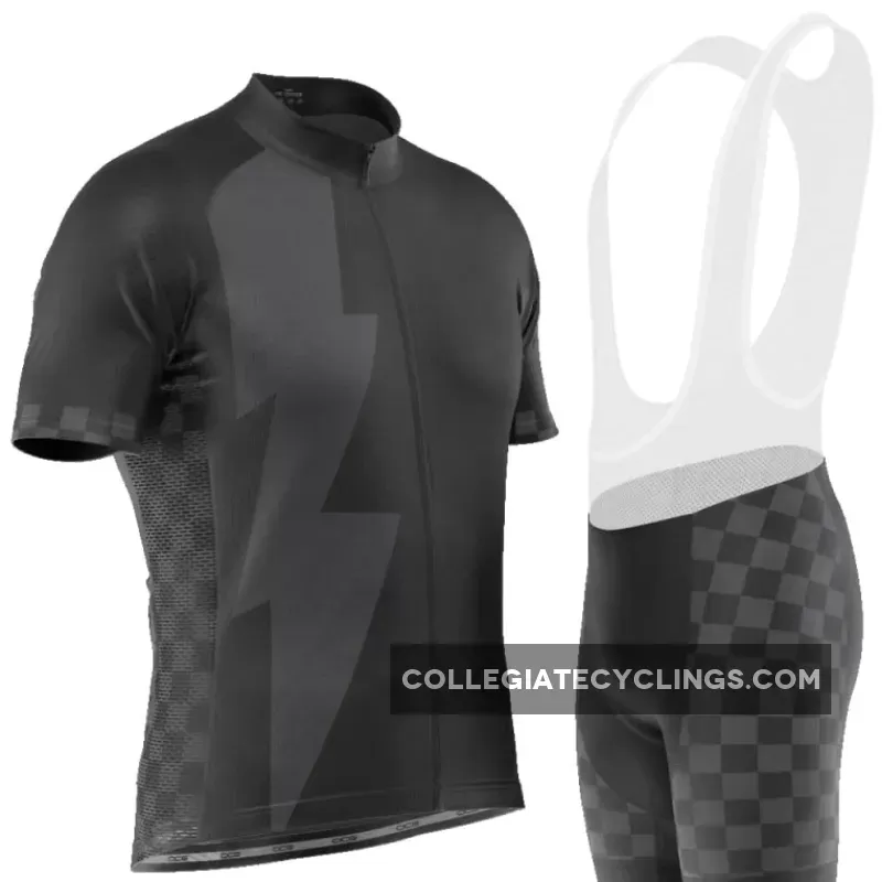 Men's Black Lightning Checkered Pro Band Cycling Kit New Releases