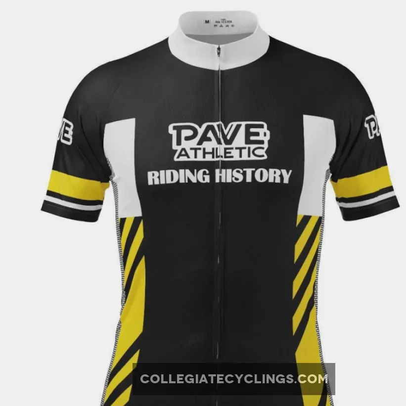 PAVE Athletic Retro Auto Black Short Sleeve Cycling Jersey For Sale