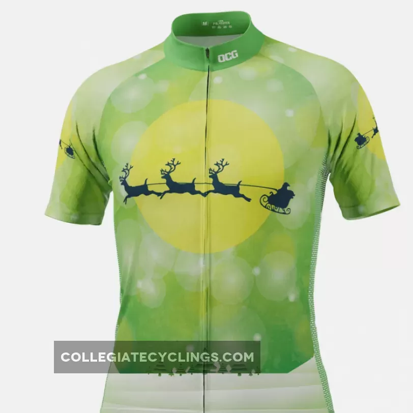 Men's Santa Sleigh Short Sleeve Cycling Jersey New Releases