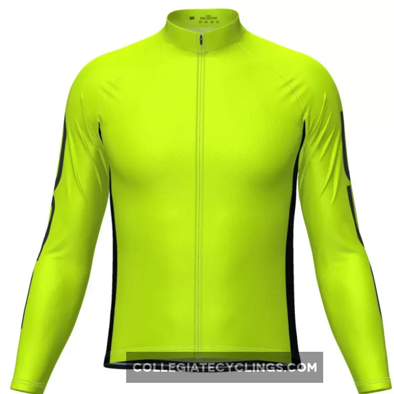 Men's OCG High Viz Neon Long Sleeve Cycling Jersey For Sale