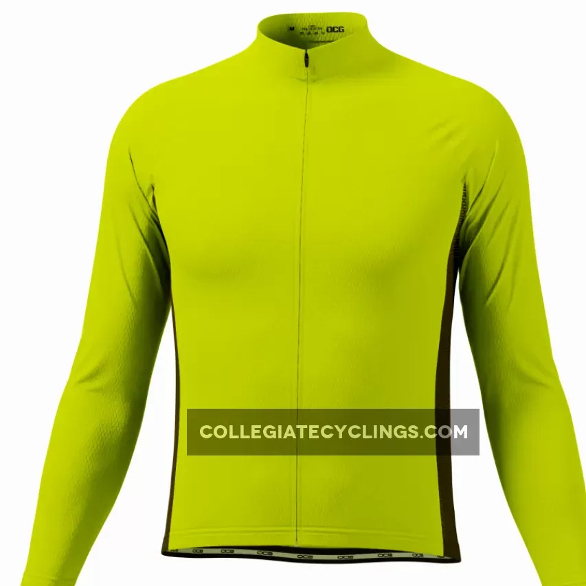 Men's OCG High Viz Neon Long Sleeve Cycling Jersey For Sale