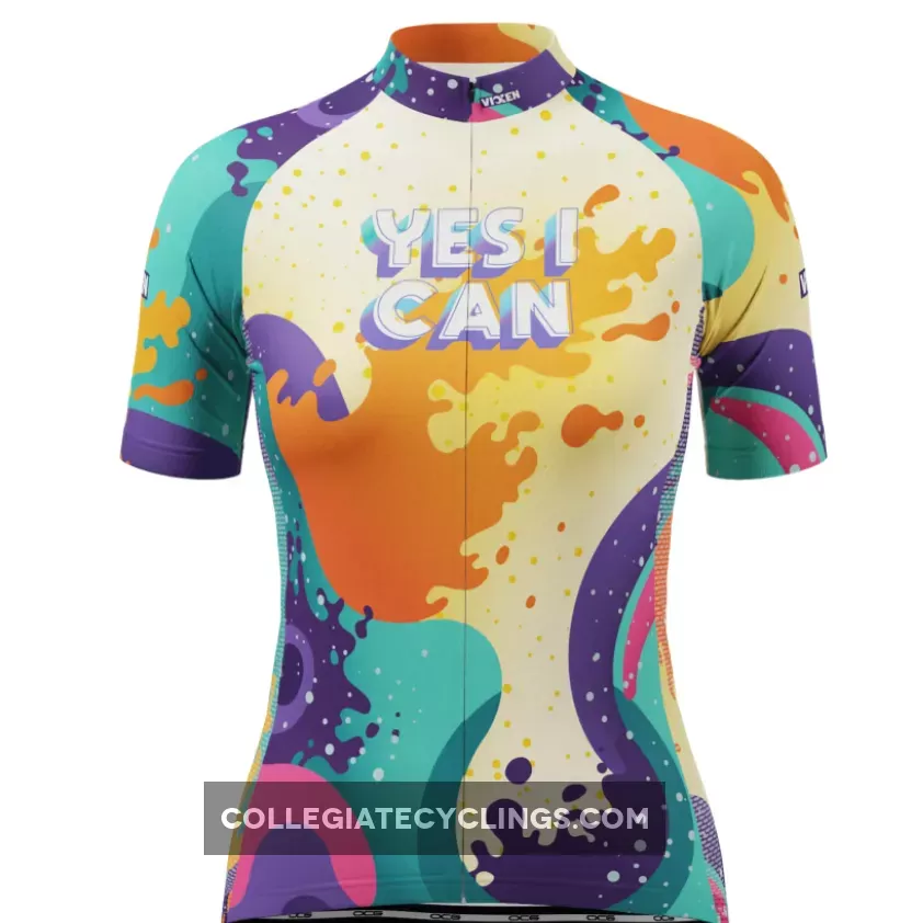Women's Vixen Yes I Can Short Sleeve Cycling Jersey Discount