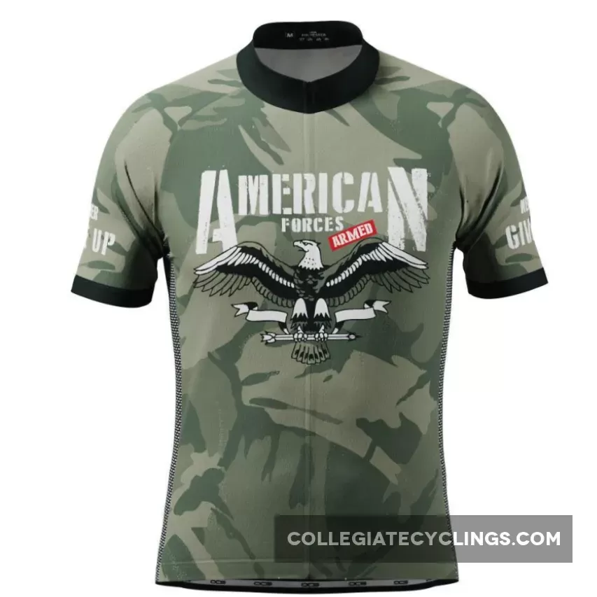 Men's American Armed Forces Short Sleeve Cycling Jersey - Military Cycling Jersey