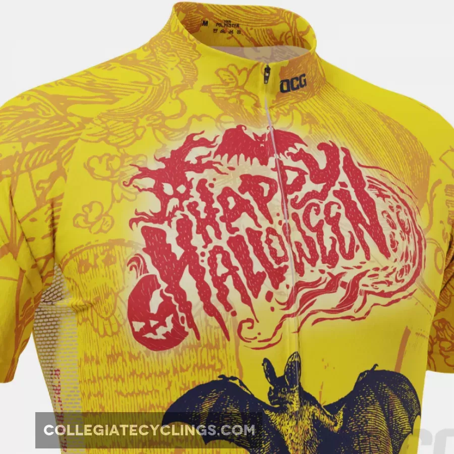 Men's Happy Halloween Short Sleeve Cycling Jersey
