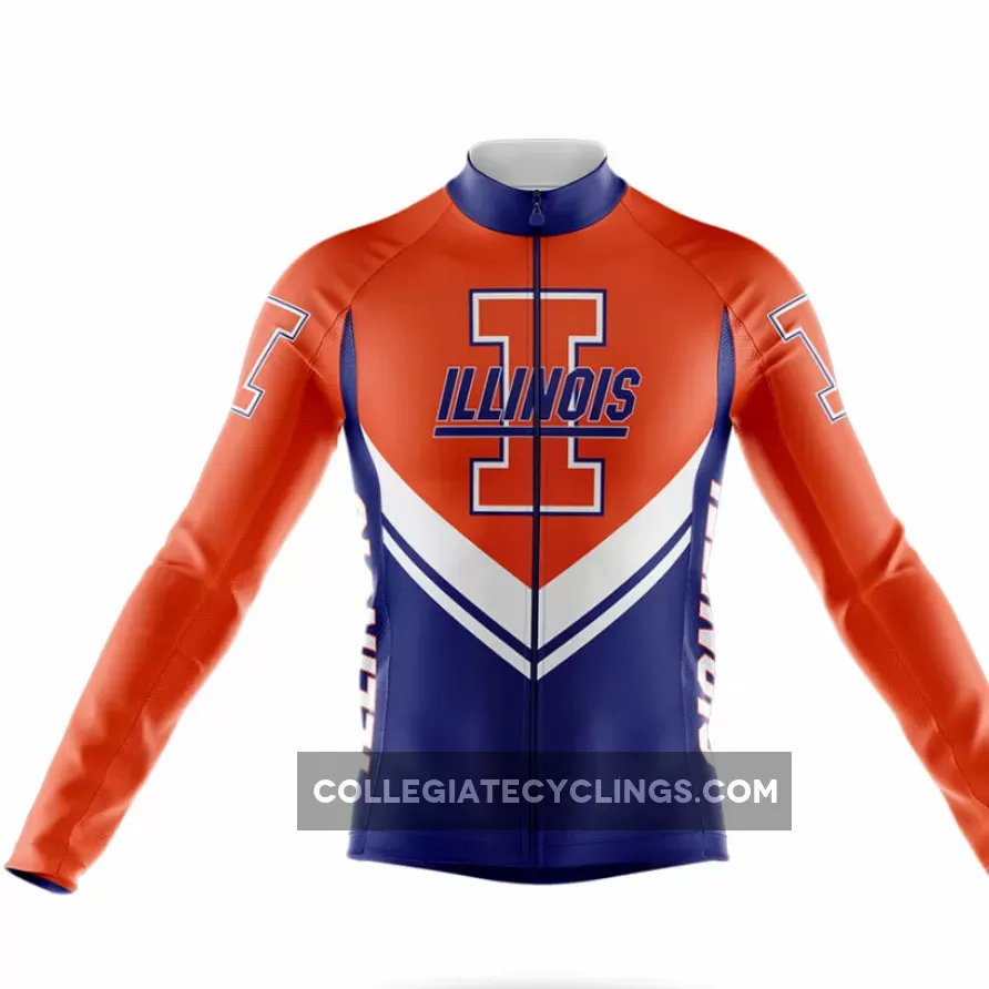 University of Illinois Urbana-Champaign V3 Long Sleeve Cycling Jersey Only