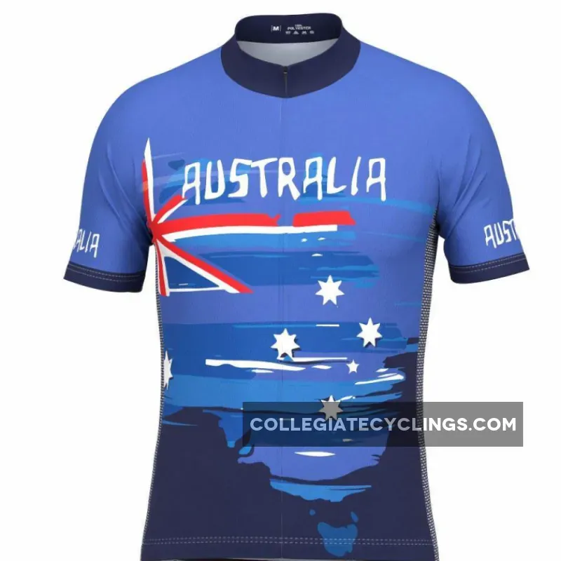 For Sale Men's Australian Flag Short Sleeve Cycling Jersey