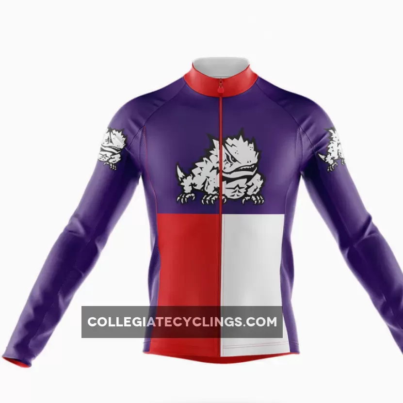 Texas Christian University TX Long Sleeve Cycling Jersey