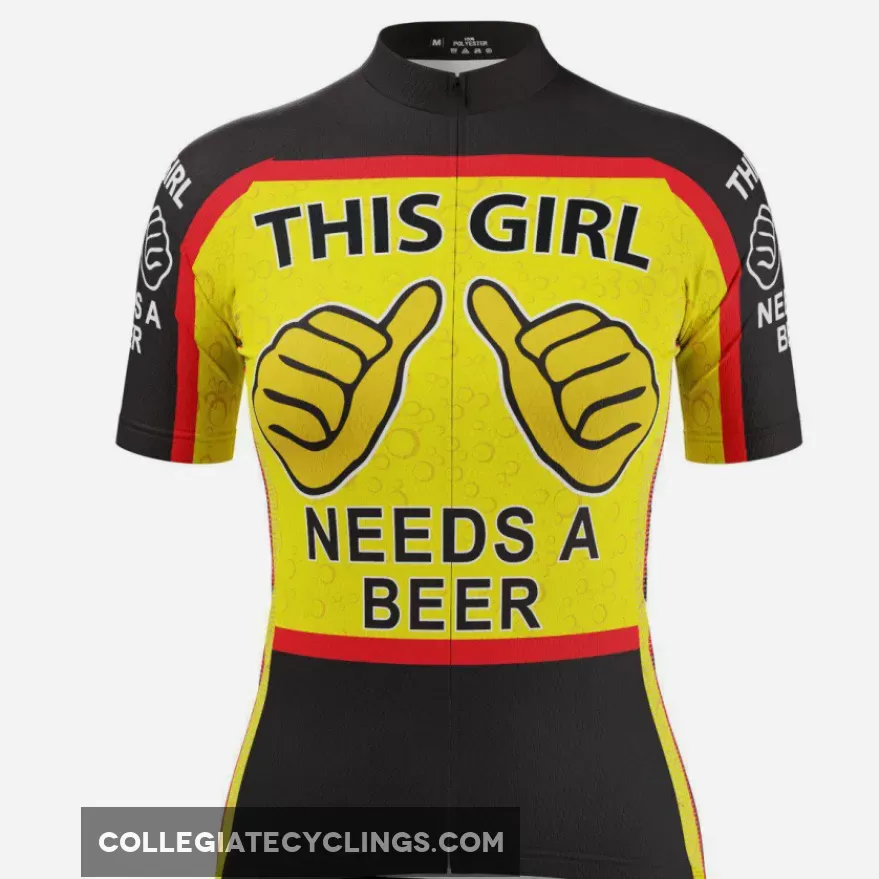 Brewery Cycling Jerseys This Girl Needs a Beer Women's Cycling Jersey