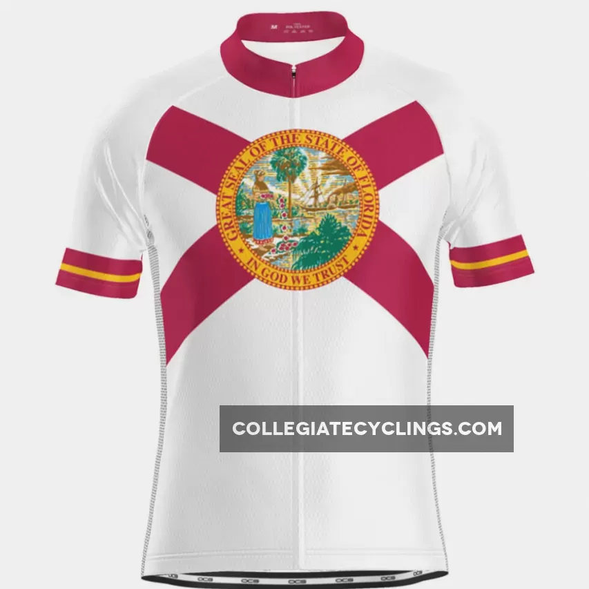 Men's Florida State Flag Short Sleeve Cycling Jersey For Sale