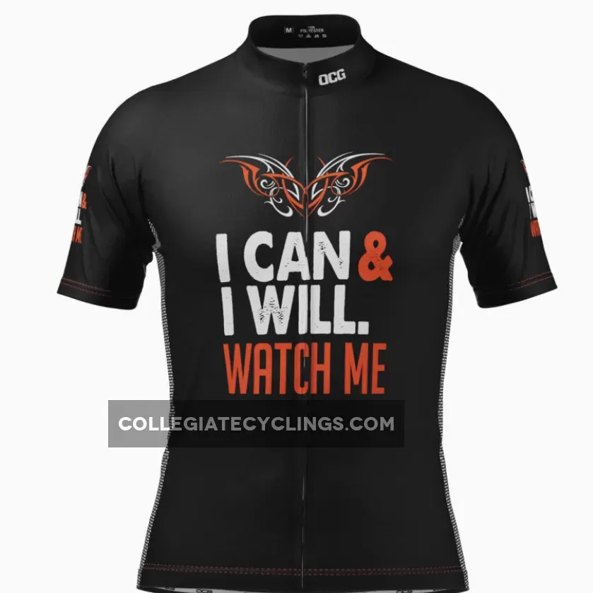 Men's I Can I Will Watch Me Short Sleeve Cycling Jersey
