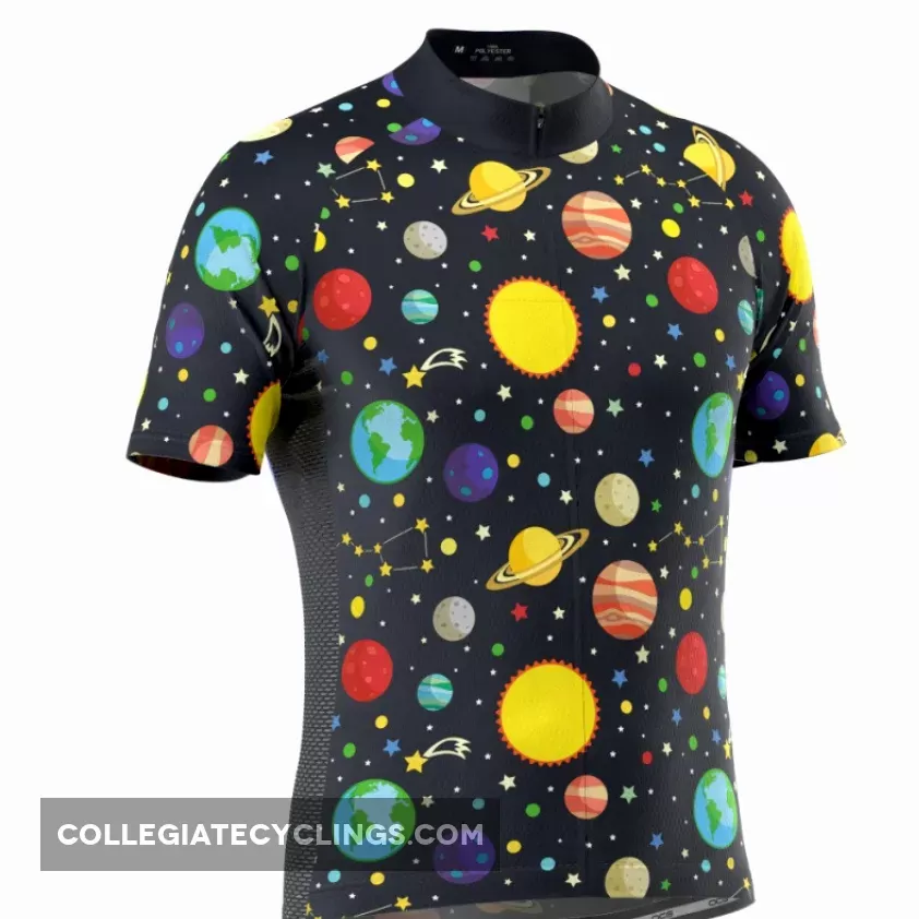 Men's Solar System Planets Short Sleeve Cycling Jersey Online