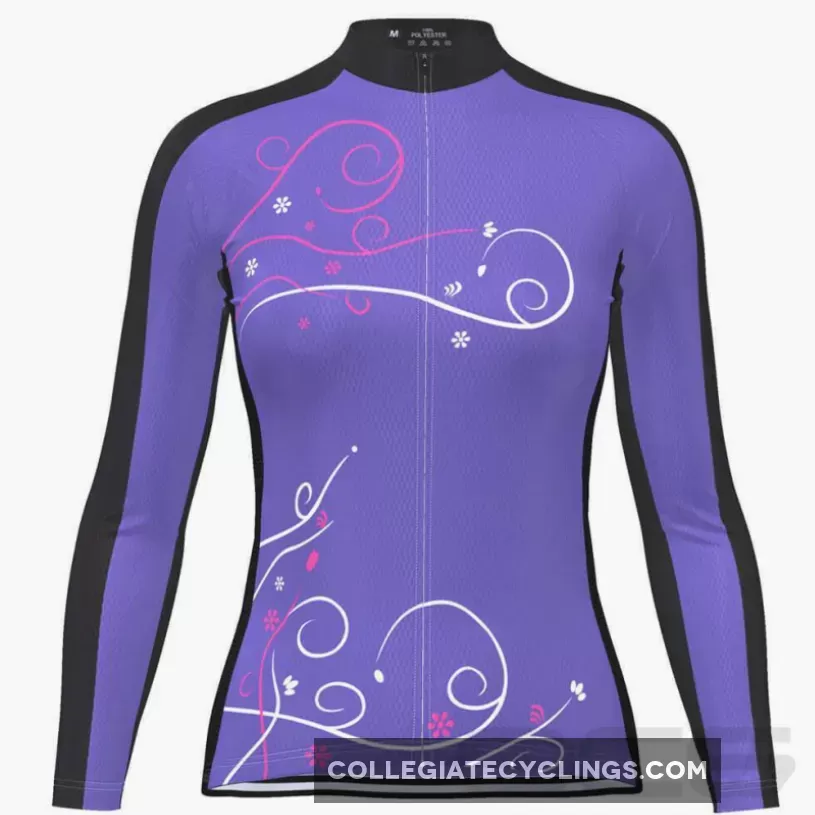 Women's Floral Swirl Long Sleeve Cycling Jersey Online