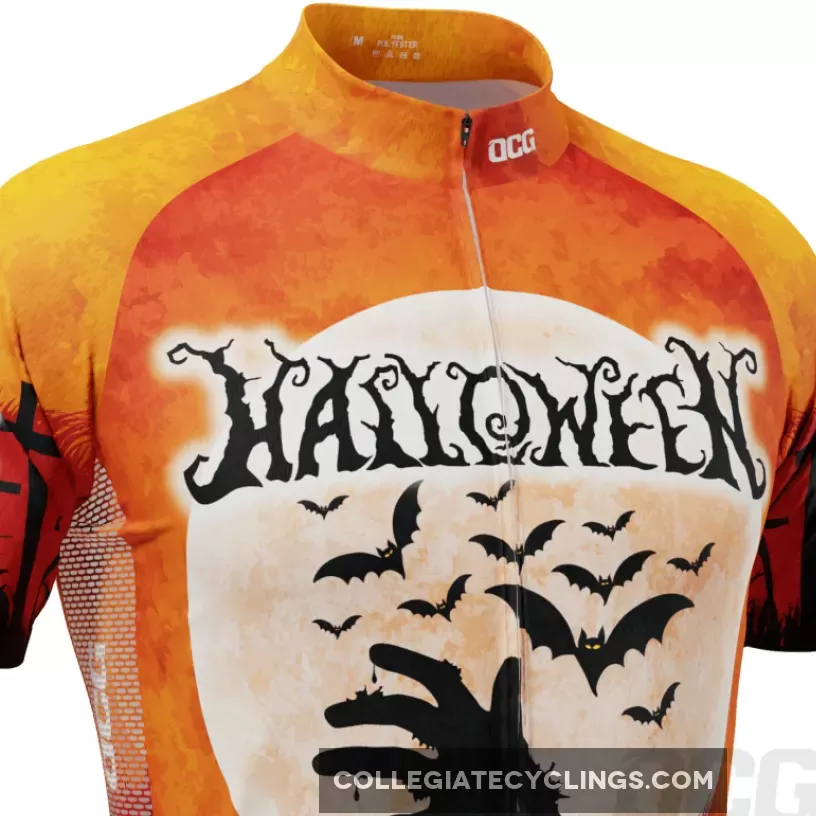 Men's Halloween Zombie Hand Short Sleeve Cycling Jersey