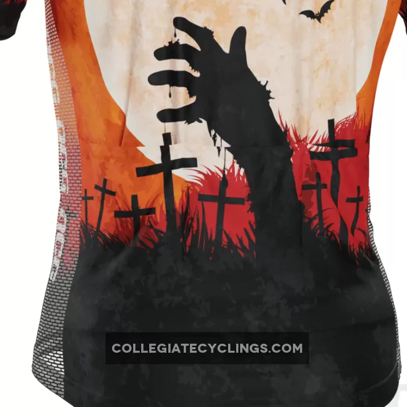 Men's Halloween Zombie Hand Short Sleeve Cycling Jersey