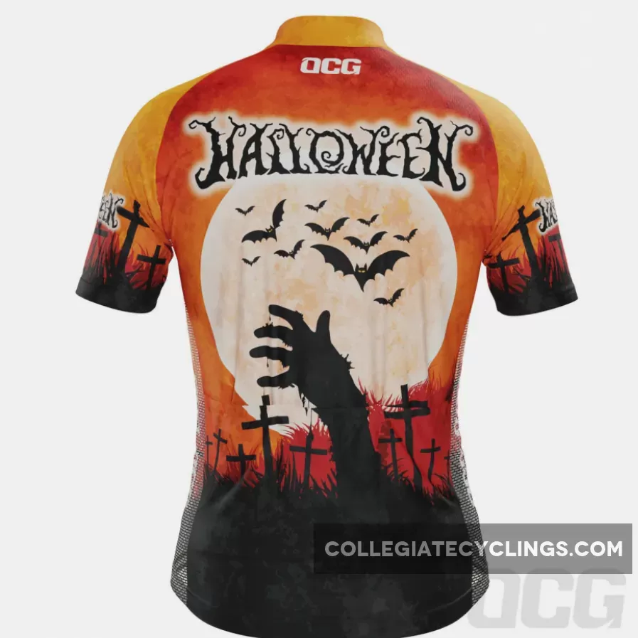 Men's Halloween Zombie Hand Short Sleeve Cycling Jersey