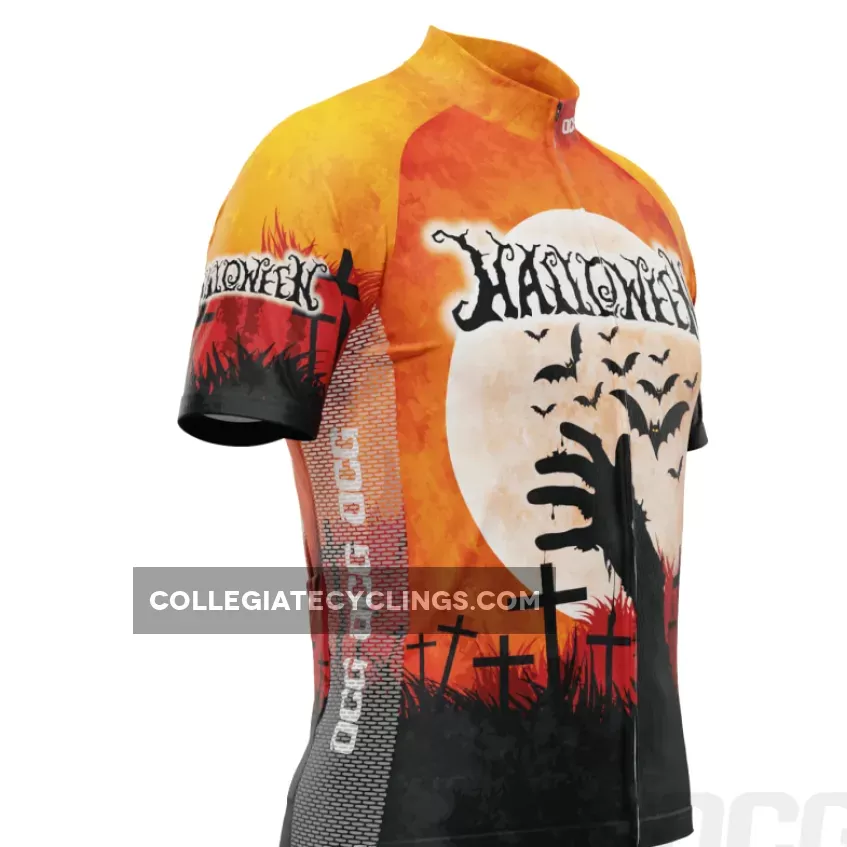 Men's Halloween Zombie Hand Short Sleeve Cycling Jersey