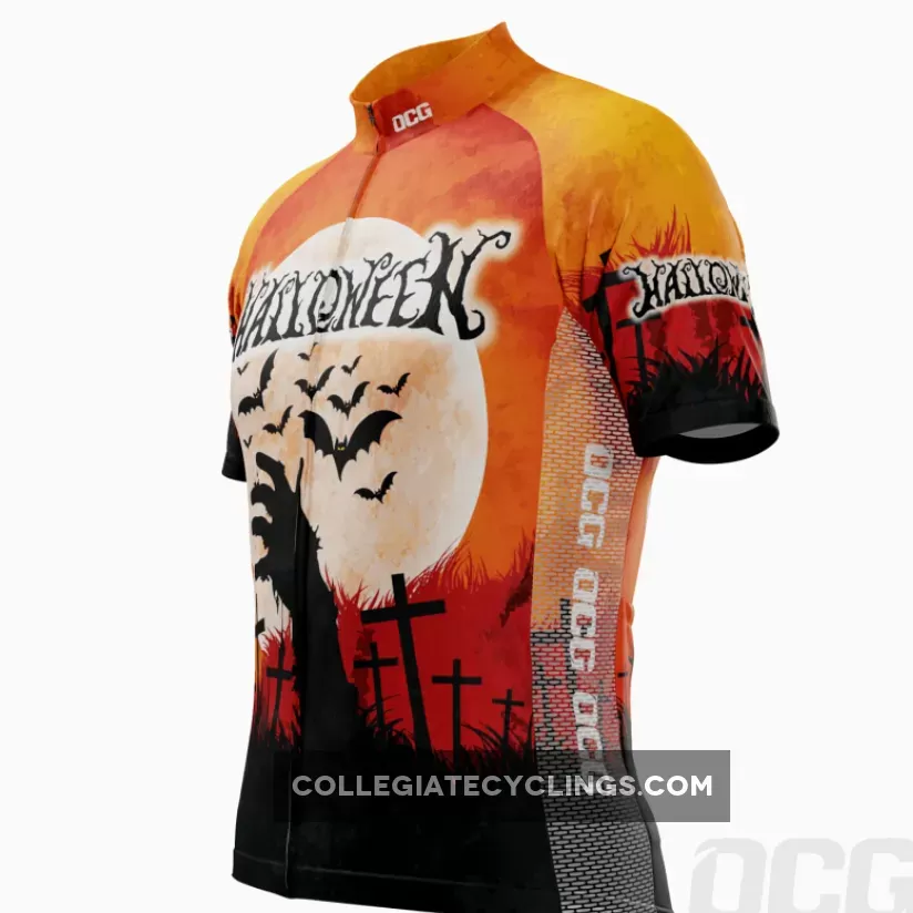 Men's Halloween Zombie Hand Short Sleeve Cycling Jersey