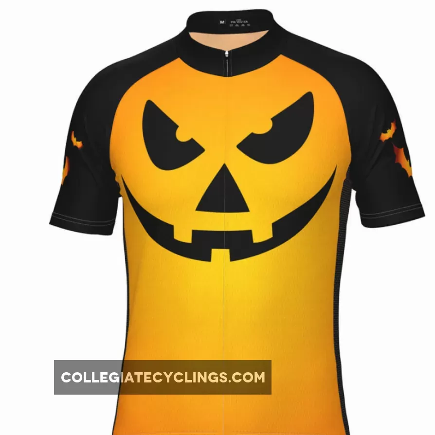 Men's Pumpkin Head Short Sleeve Cycling Jersey Discount